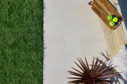 Extending Indoors Out: Using Large Outdoor Pavers Seamlessly