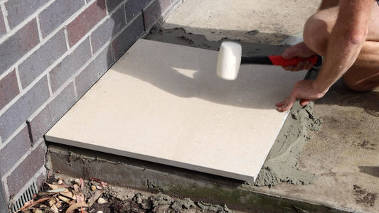 How to install Tuscan Path Porcelain Pavers on a Concrete Base