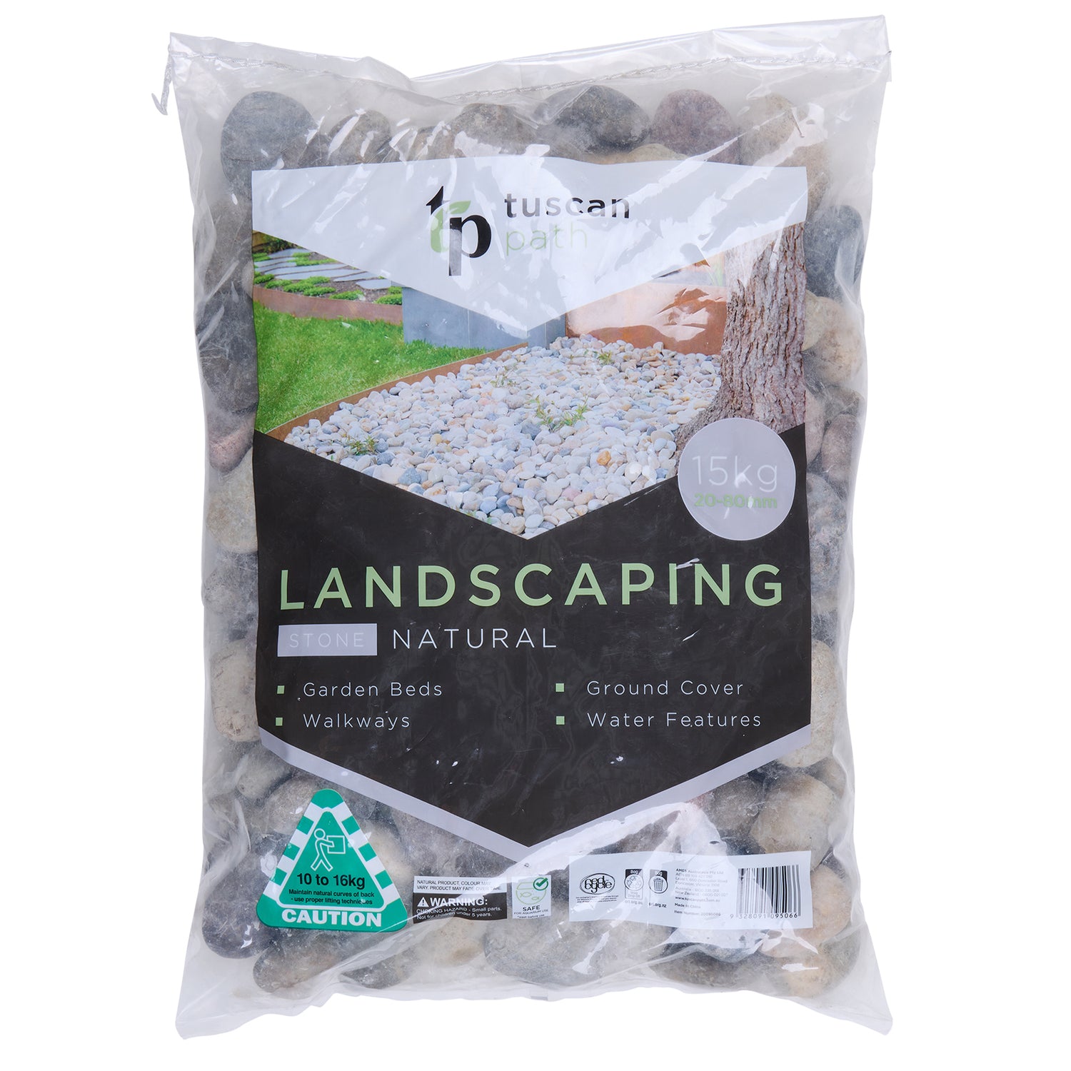 Natural Stone Mix 20-80mm Landscaping Pebbles