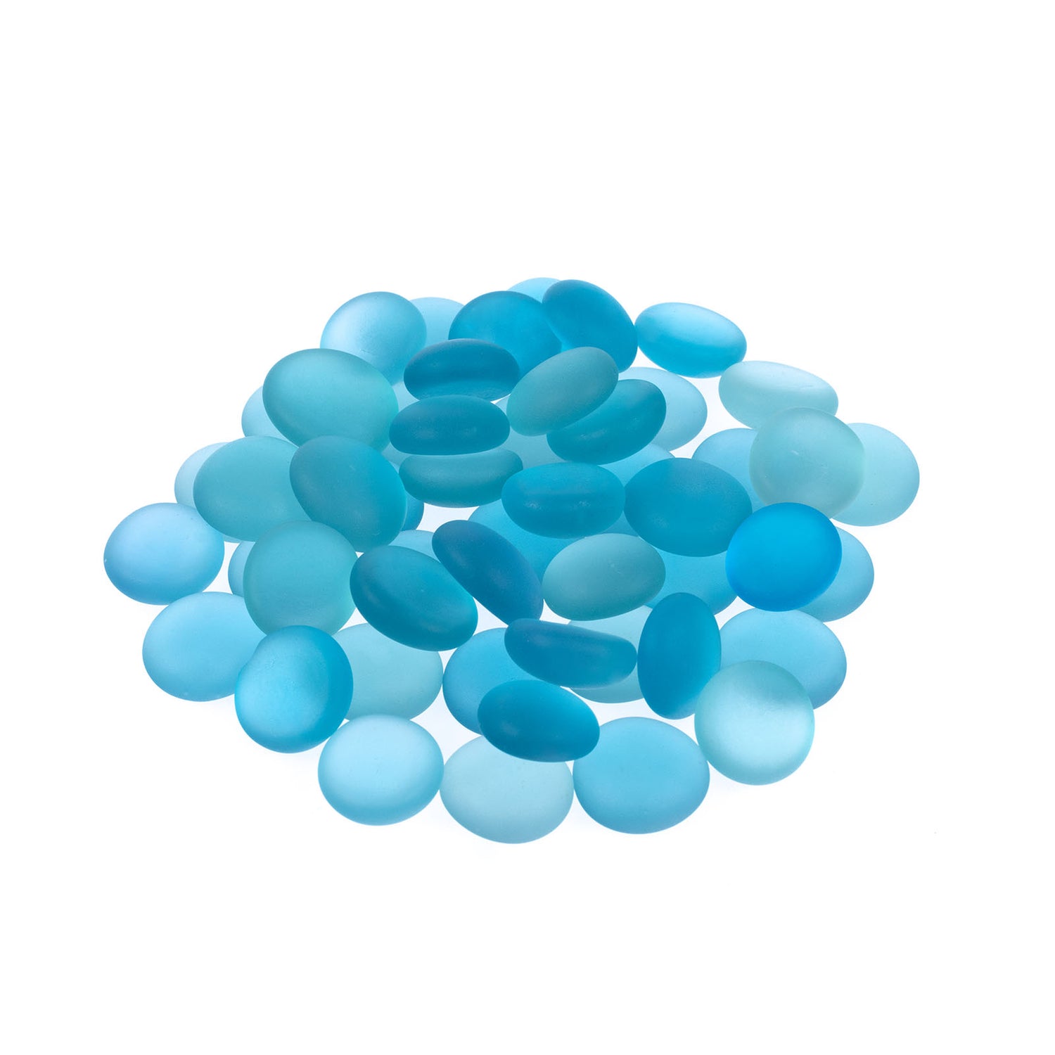 Frosted Aqua 17-19mm Decorative Pebbles