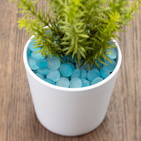 Frosted Aqua 17-19mm Decorative Pebbles
