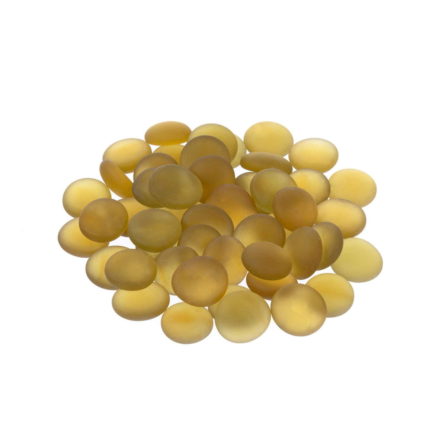 Frosted Yellow 17-19mm Decorative Pebbles