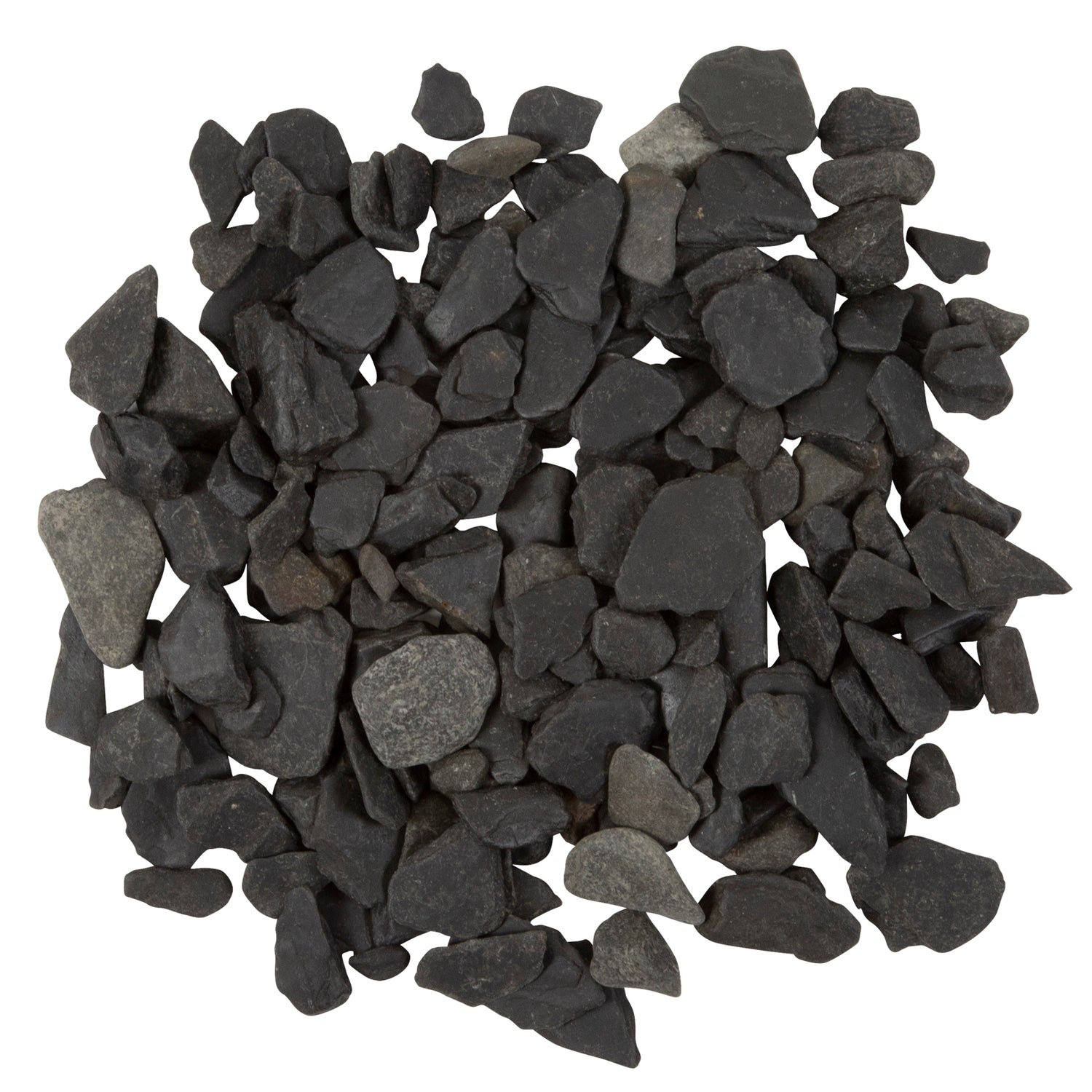 Polished Slate Black Chips 10-30mm Landscaping Pebbles