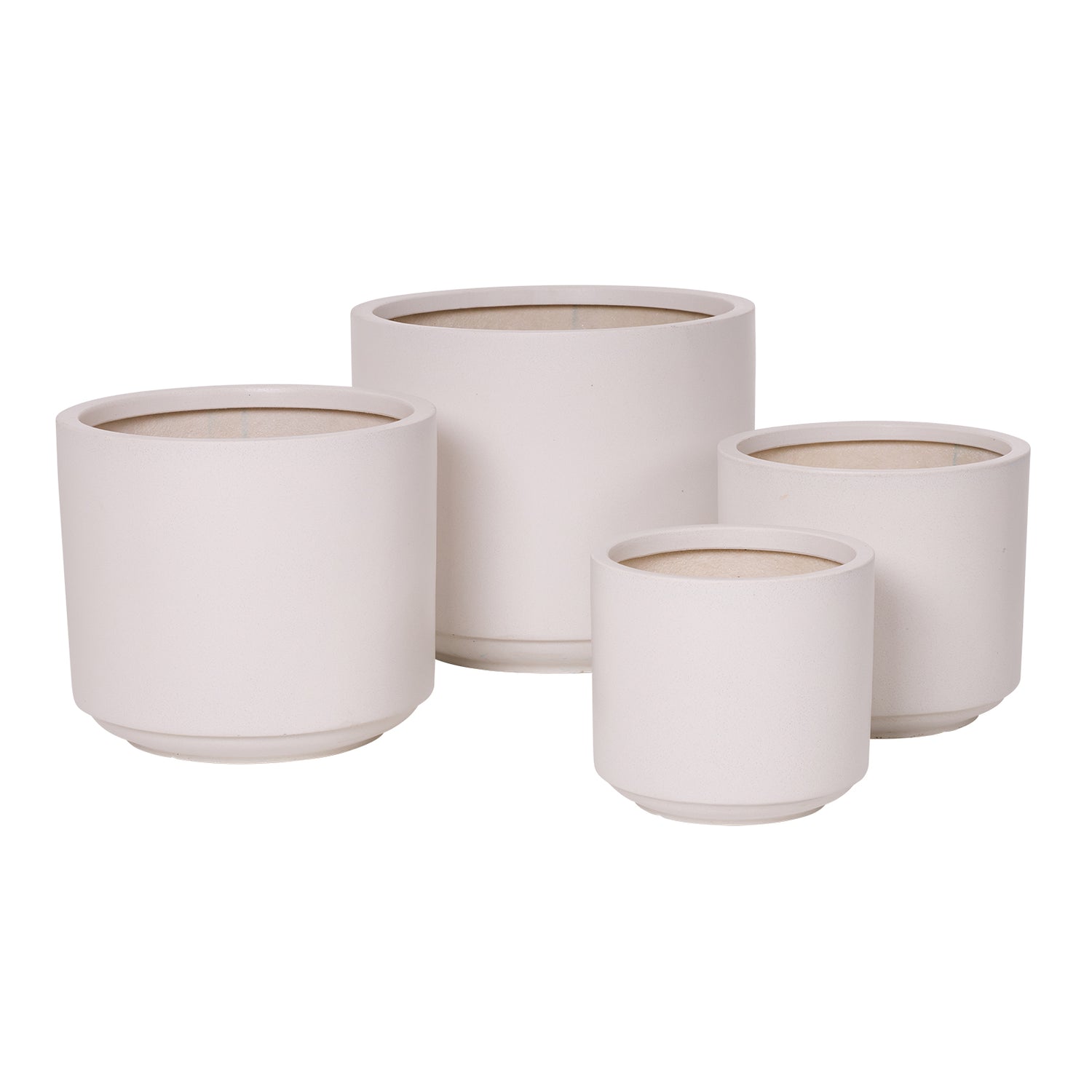 Harper Drum Planter in White