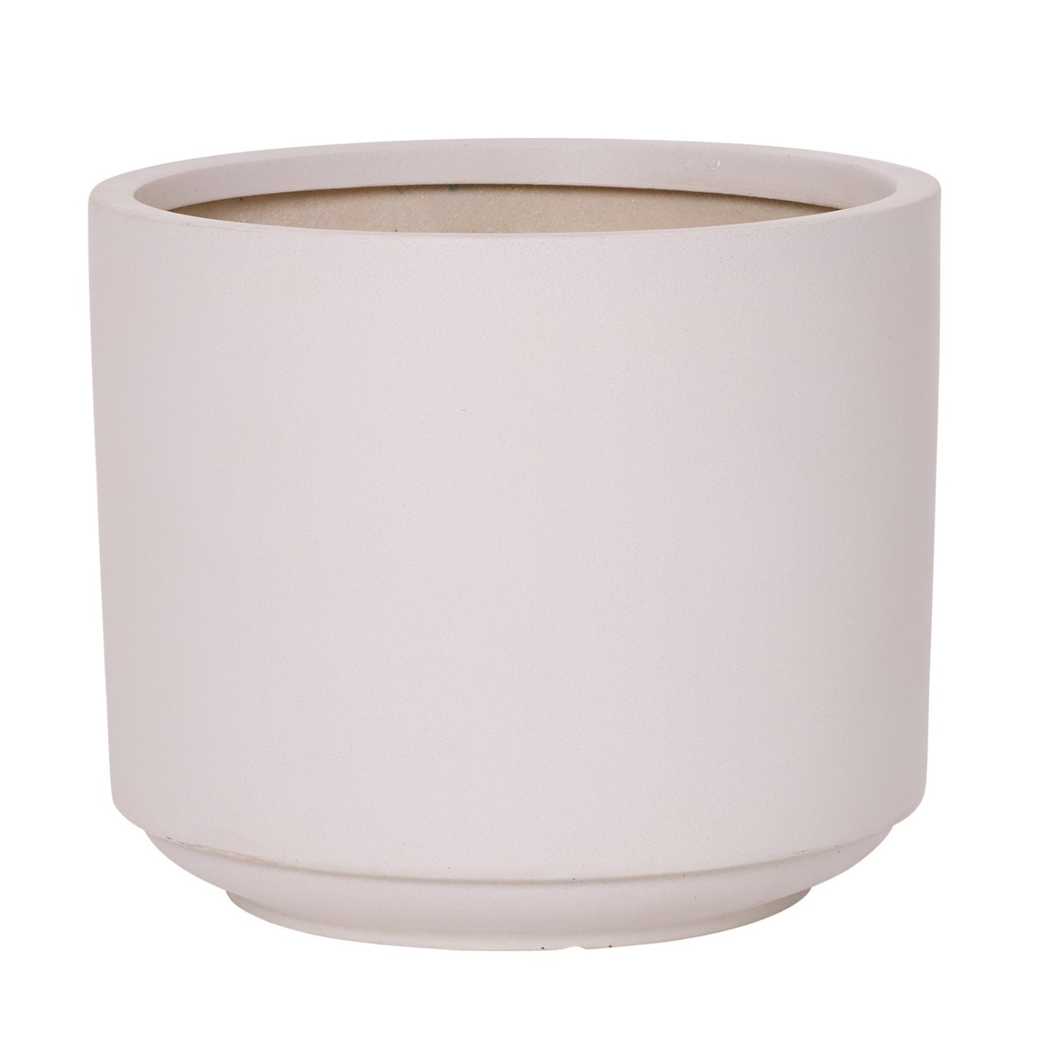 Harper Drum Planter in White