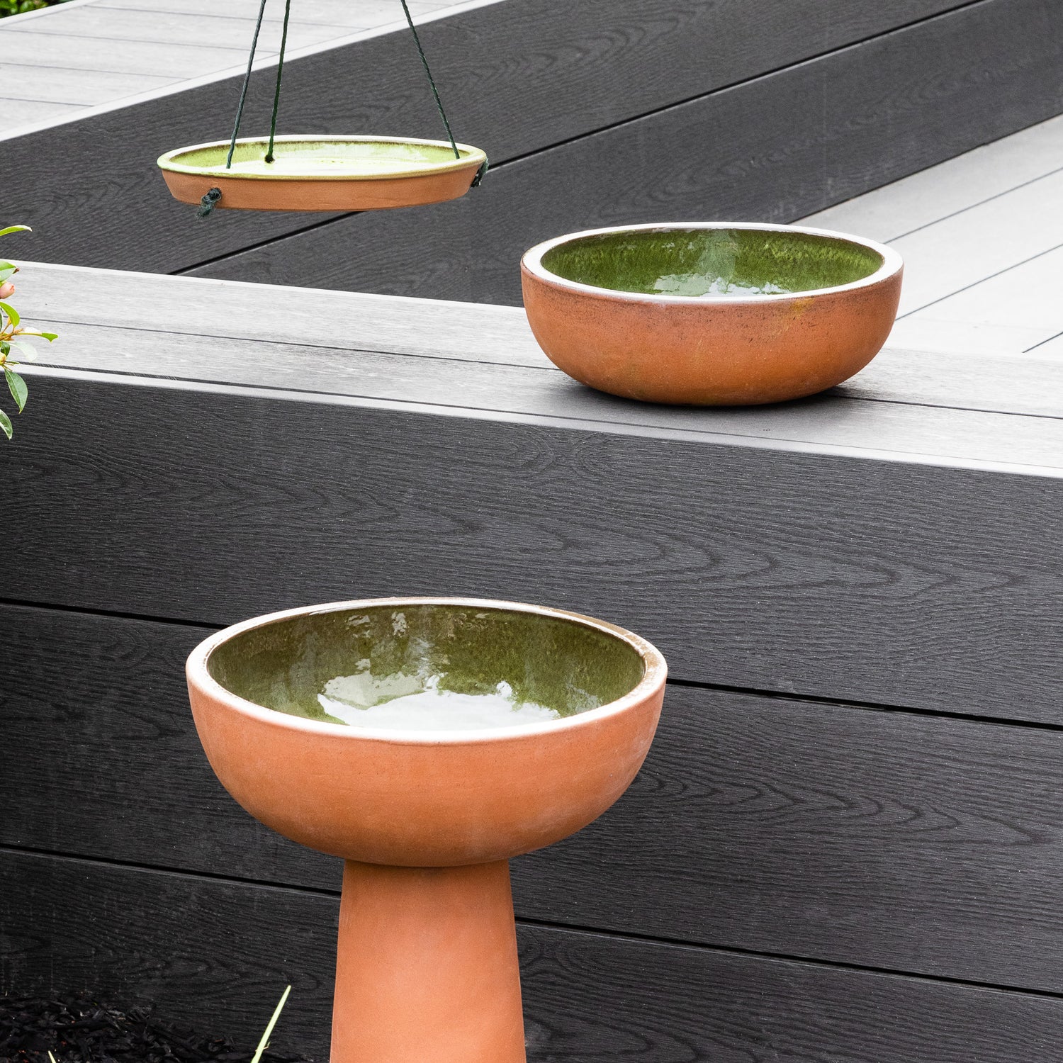 Kensington Bird Bowl - 34cm Green
