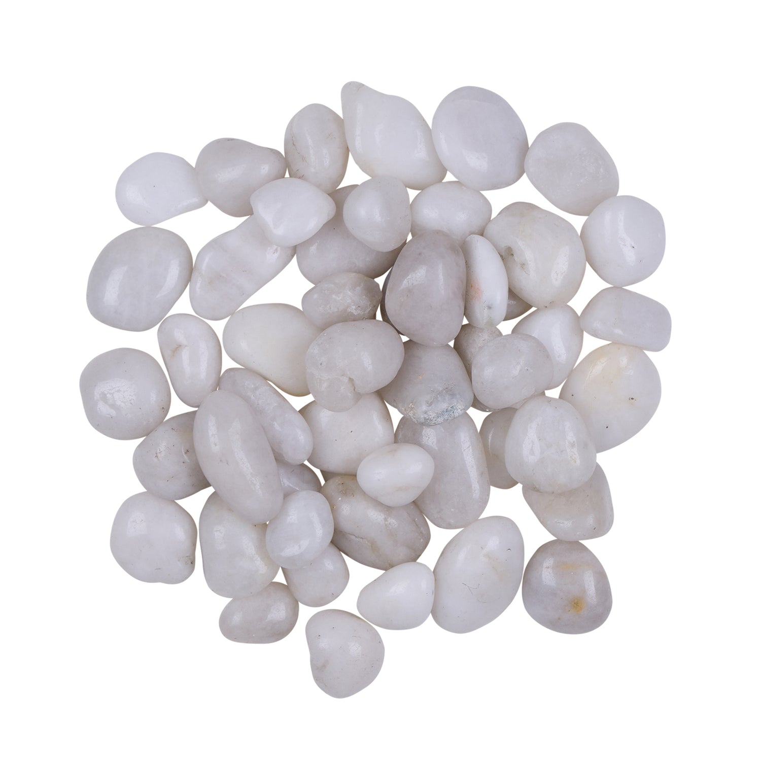 High Polish White 15-20mm Landscaping Pebbles