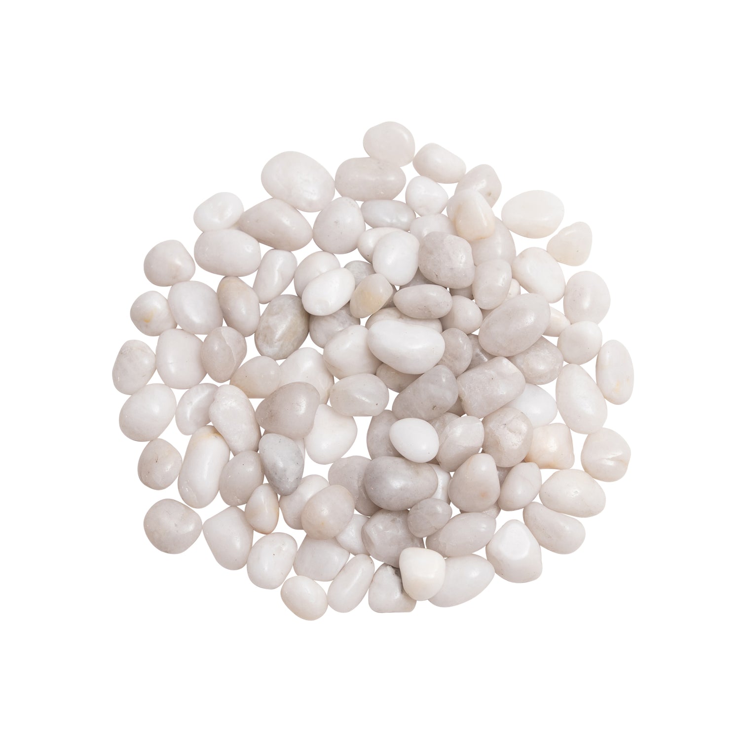 High Polish White Quartzite Pebbles 15-20mm