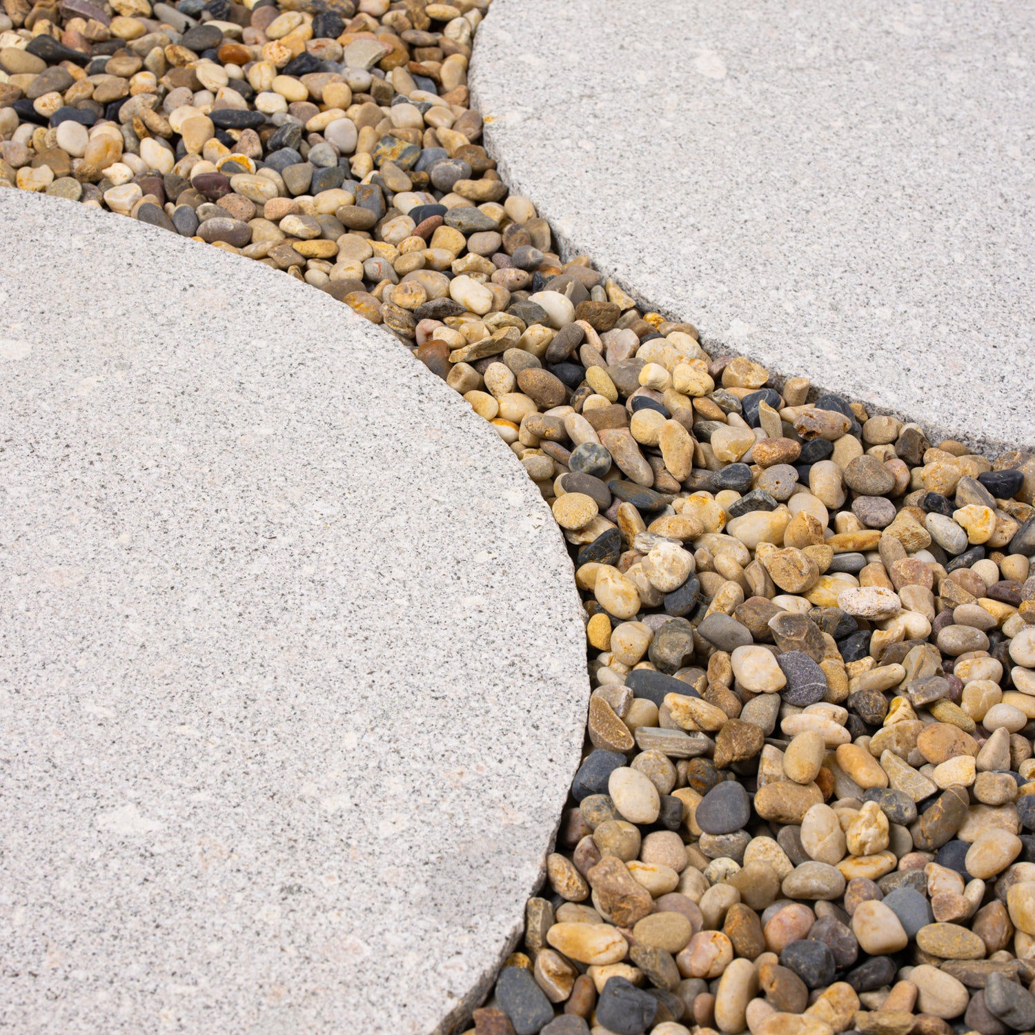 Large Round Grey Granite Stepping Stone