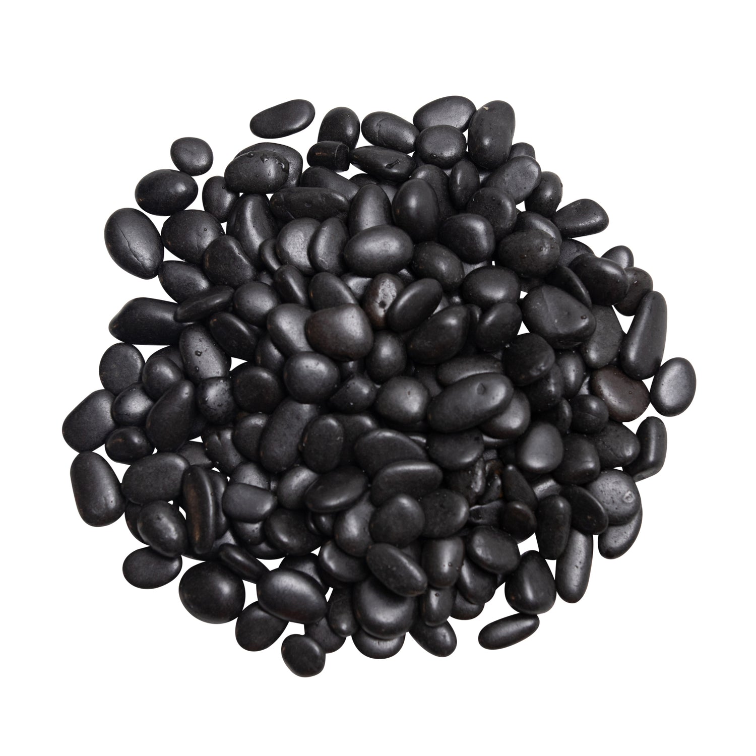 Polished Black River Pebbles 15-20mm