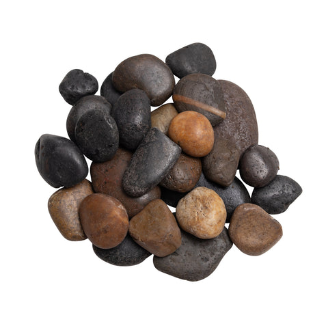 Natural Dark Mixed River Pebbles 30-50mm