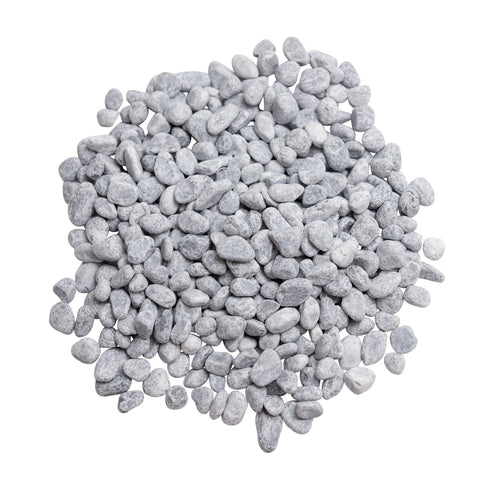 Tumbled Silver Grey Limestone Pebbles 8-12mm