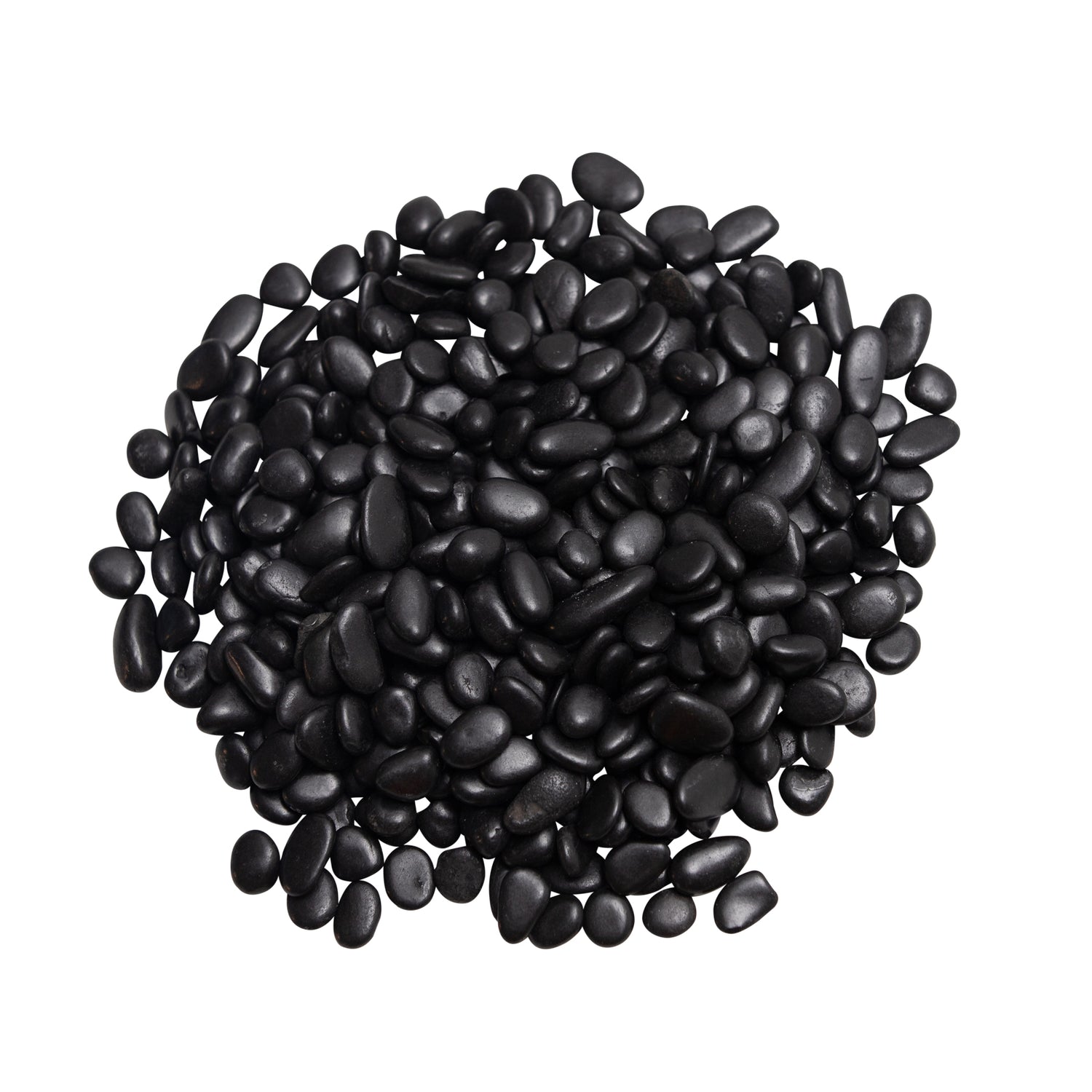 Polished Black River Pebbles 8-12mm