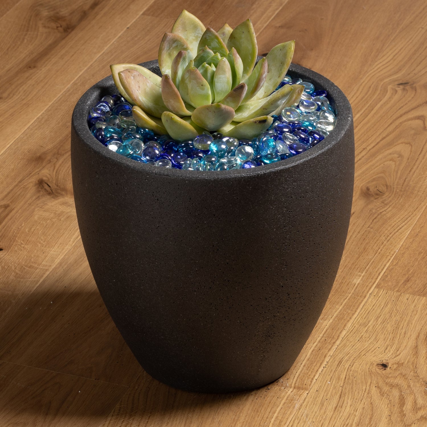 Mixed Blue Glass Gems 17-19mm