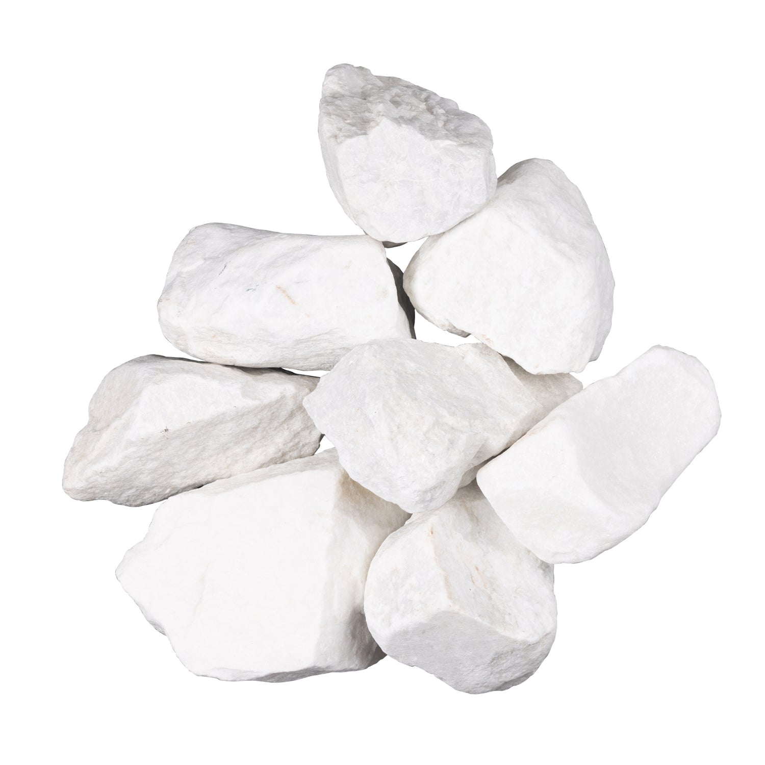 Snow White Marble Rockery Stones 100-150mm