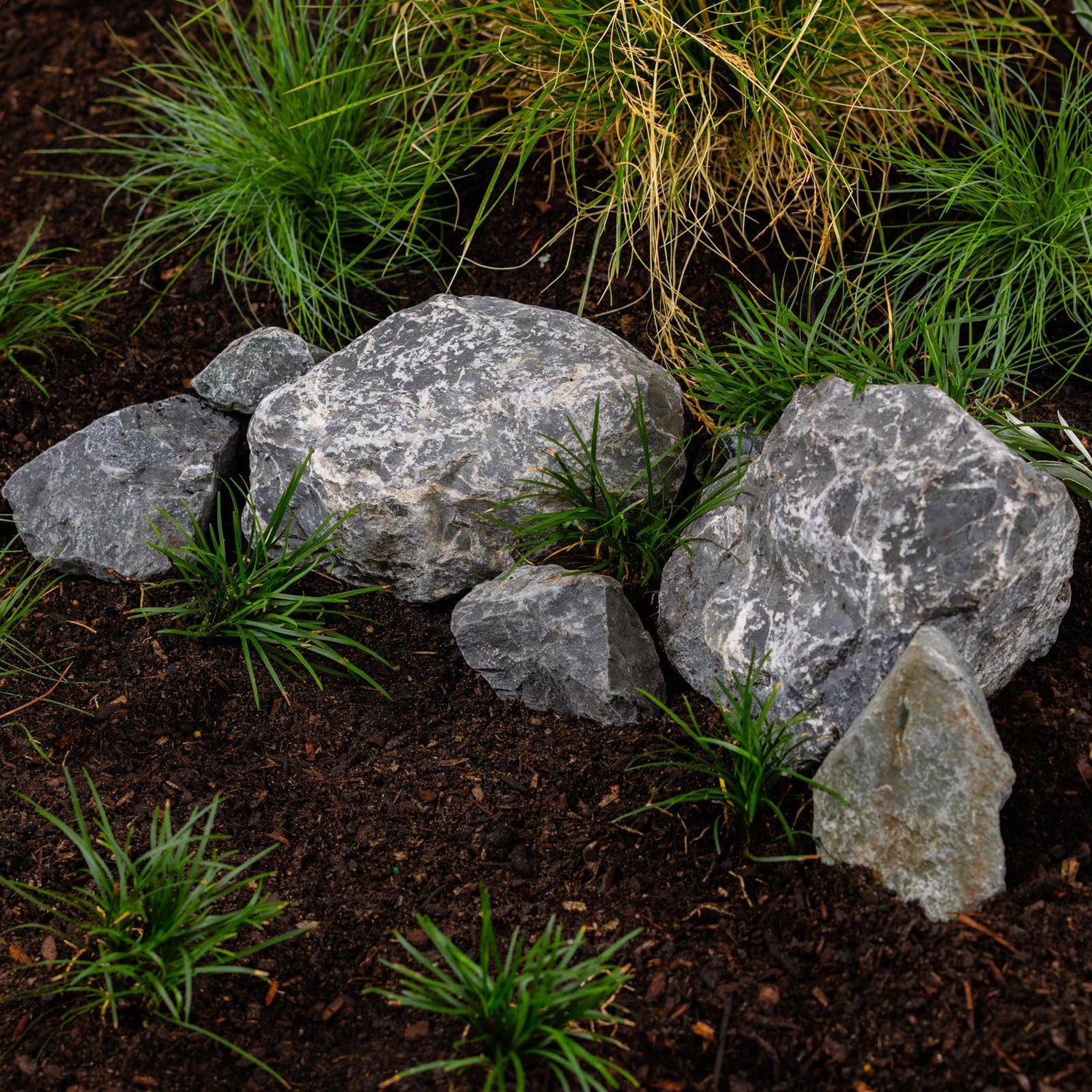 Charcoal Large Loose Limestone Rockery Stone 20-40cm