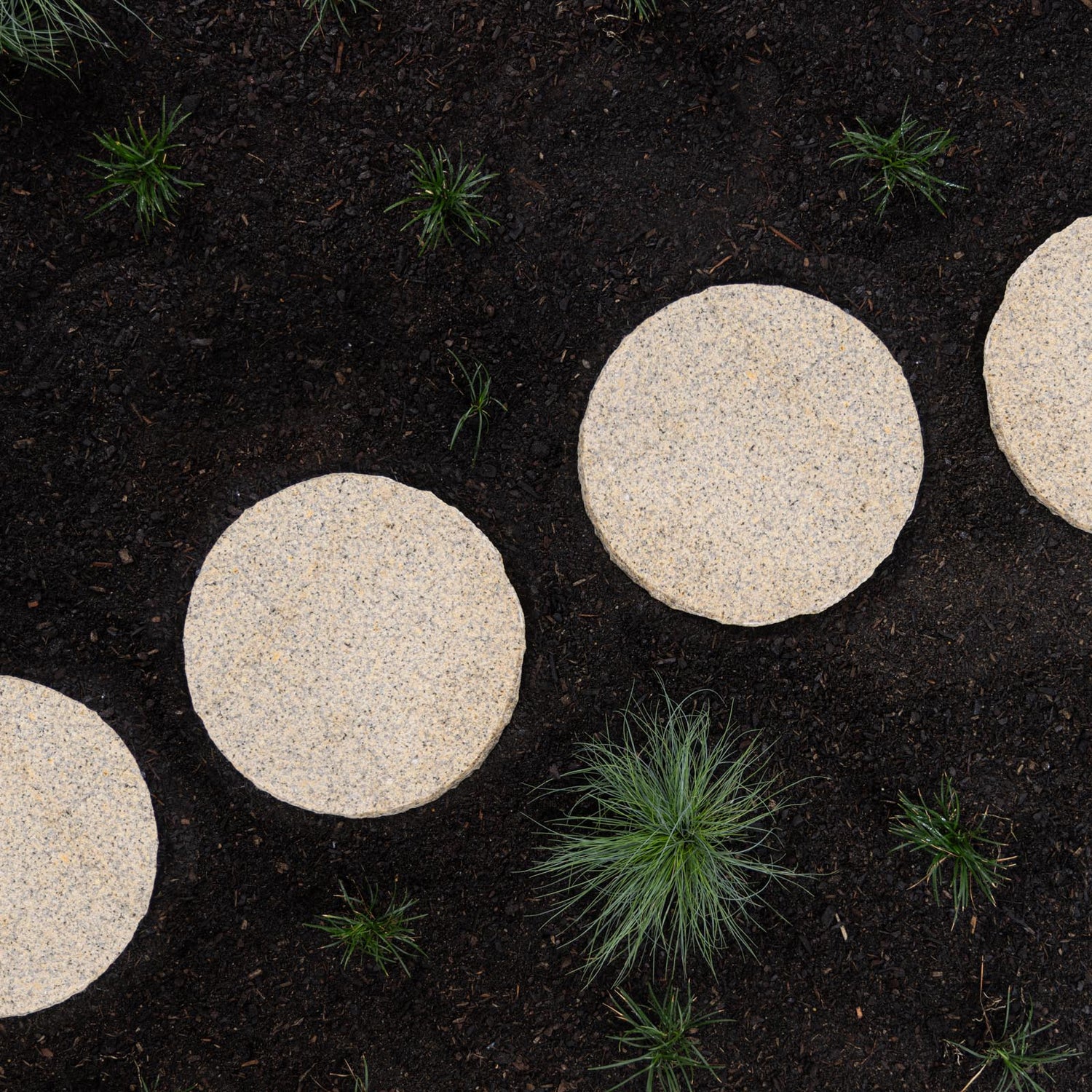 Sandy Biege Granite Round Stepping Stone