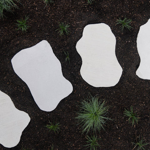Cream White Sandstone Stepping Stone