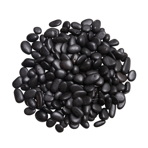 Polished Black River Pebbles 15-20mm