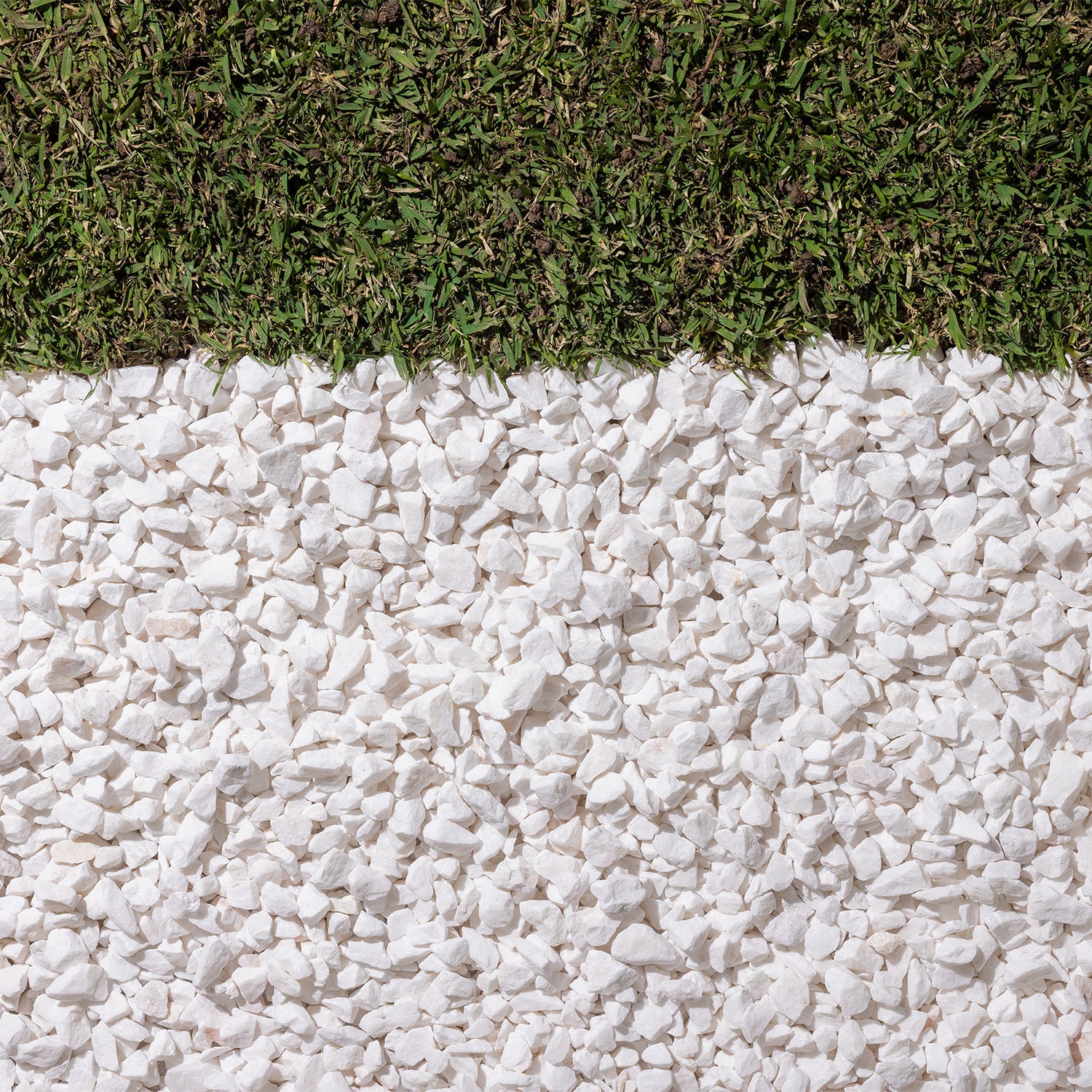 Crushed Snow White Marble Pebbles 20-25mm