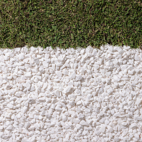 Crushed Snow White Marble Pebbles 20-25mm