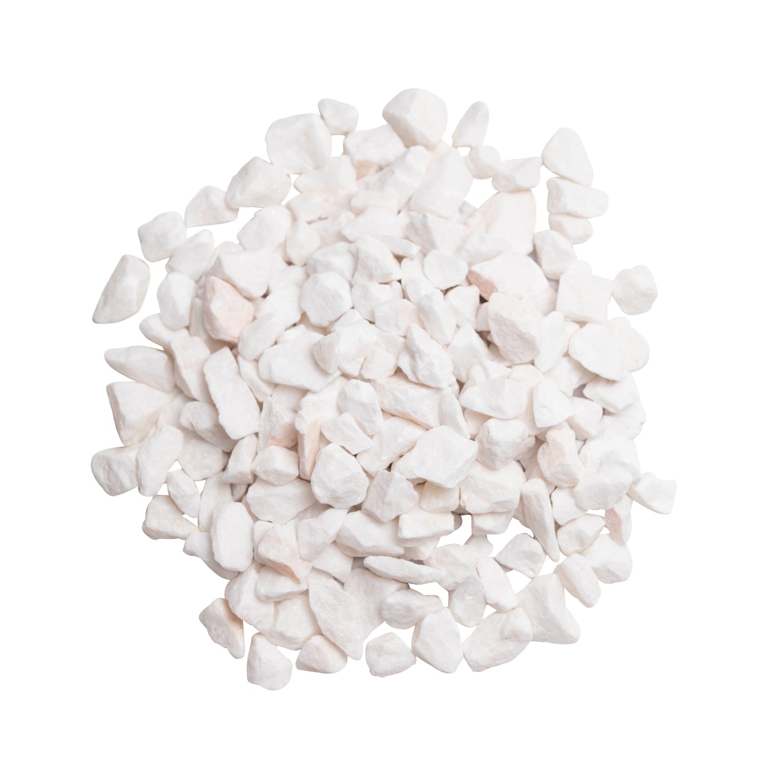 Crushed Snow White Marble Pebbles 20-25mm