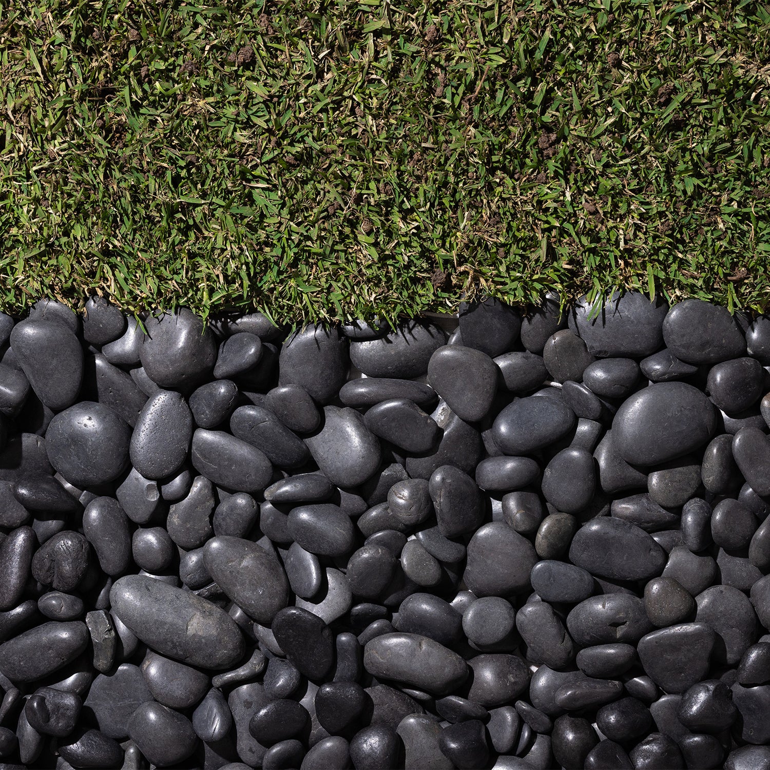 Polished Black River Pebbles 30-50mm
