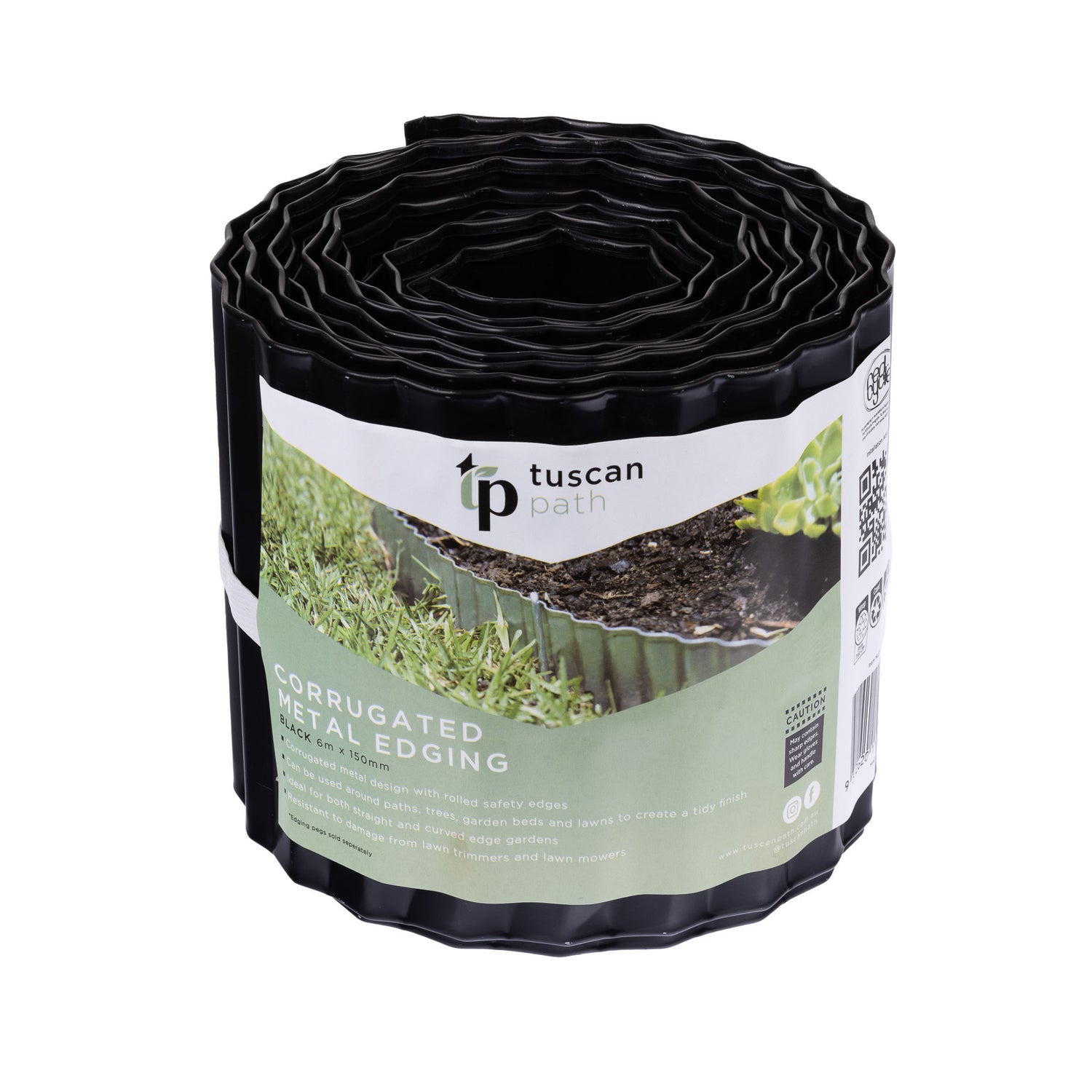 Black Corrugated Metal Edging