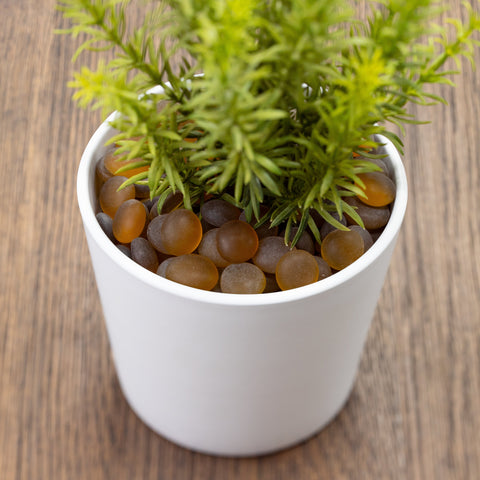 Frosted Yellow 17-19mm Decorative Pebbles