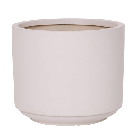 Harper Drum Planter in White