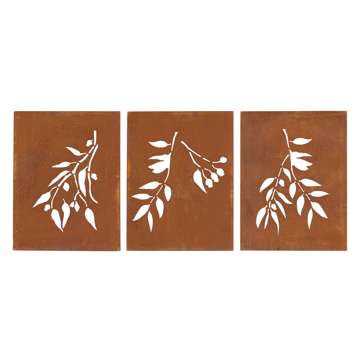 Rust Gumtree 3pc Wall Art