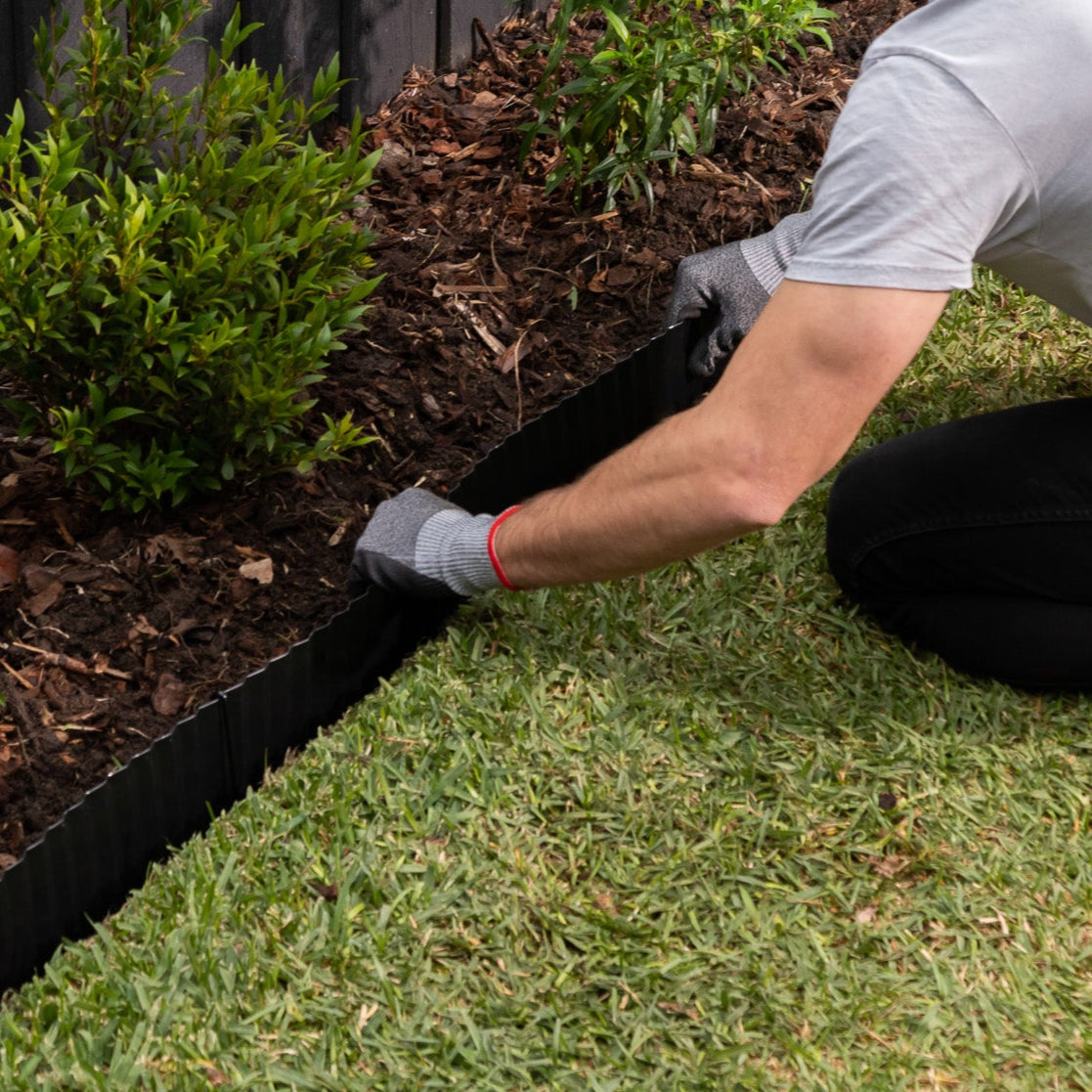 Black Corrugated Metal Edging