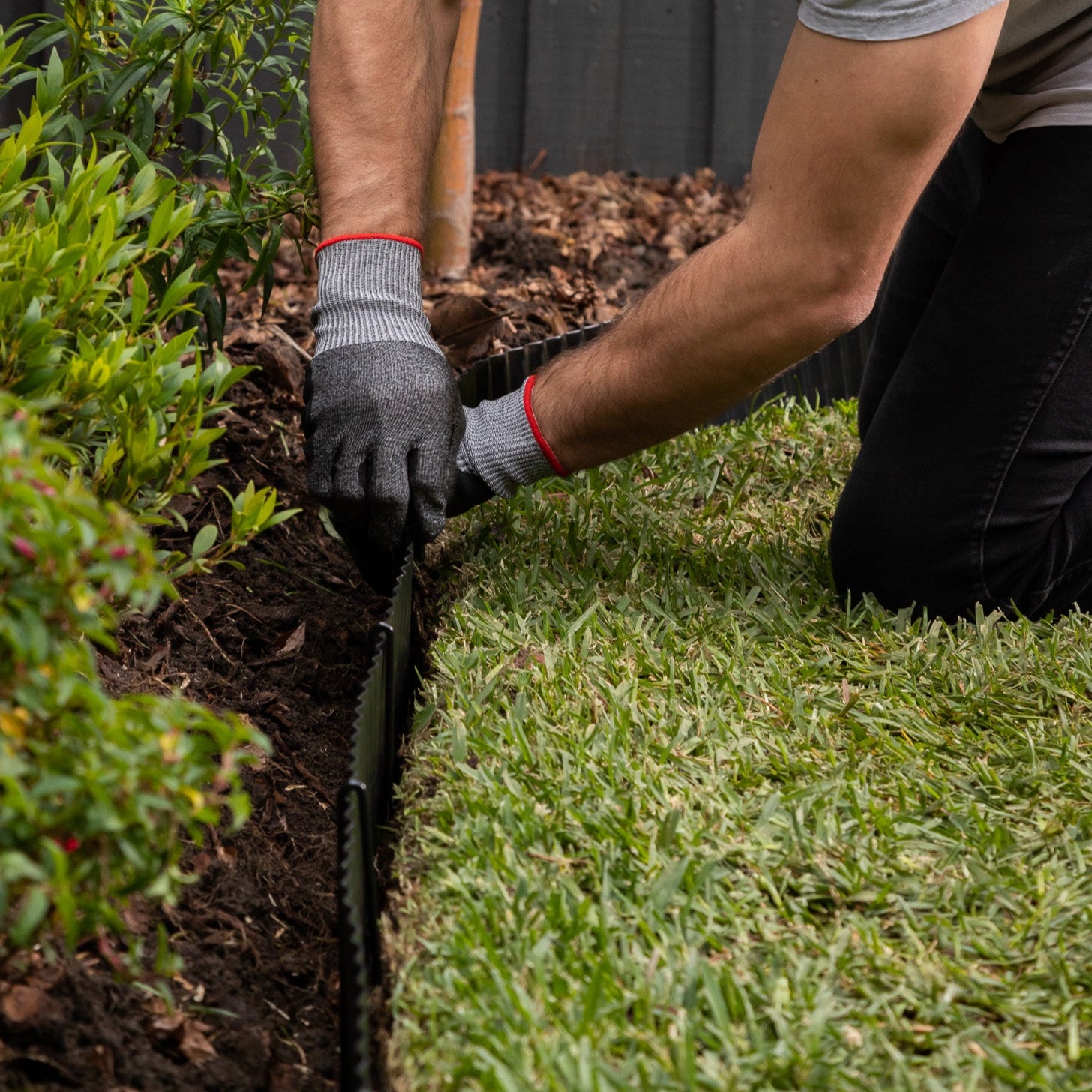 Black Corrugated Metal Edging