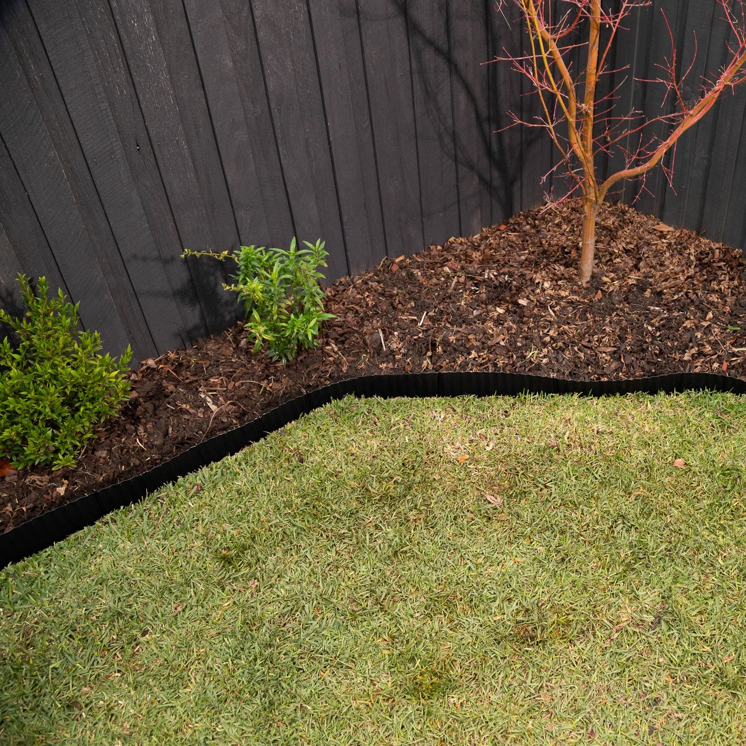 Black Corrugated Metal Edging