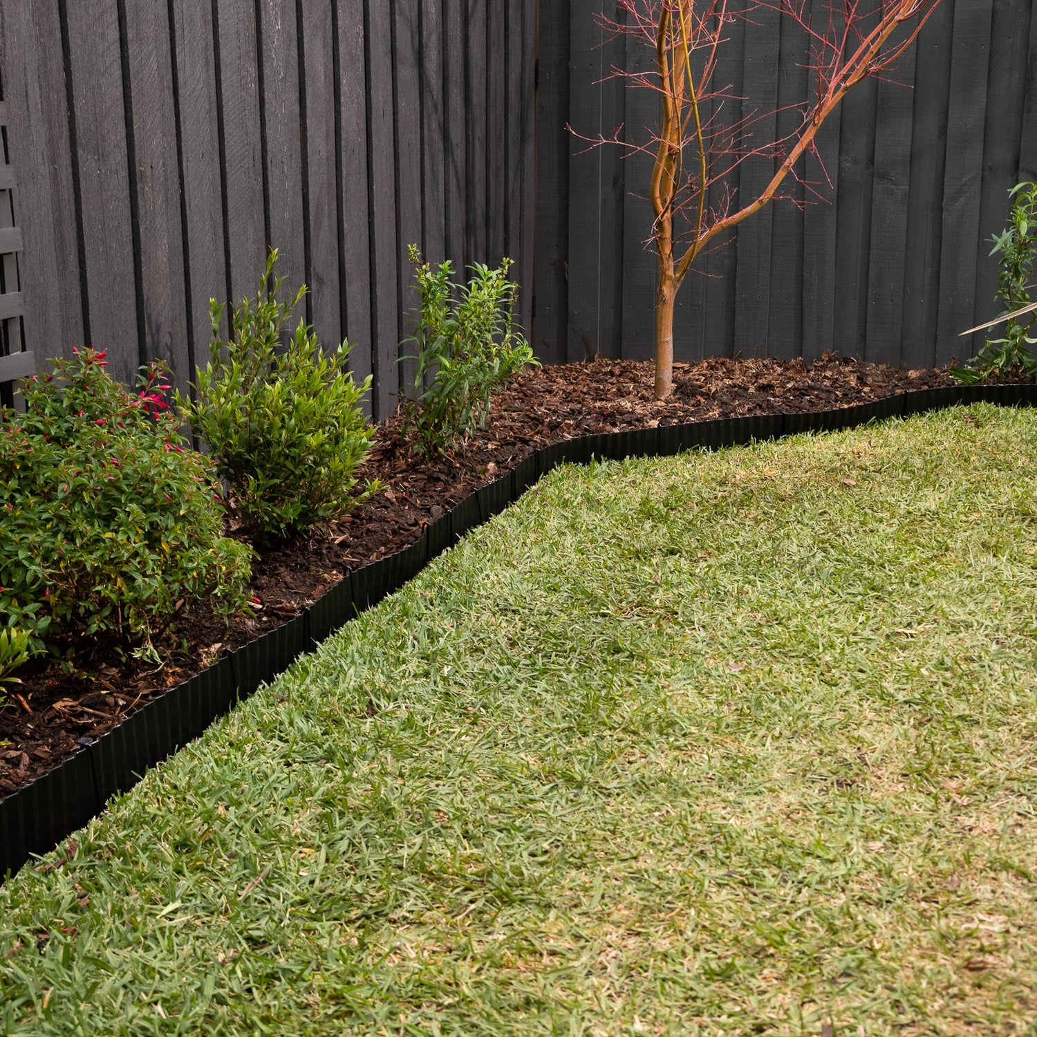 Black Corrugated Metal Edging