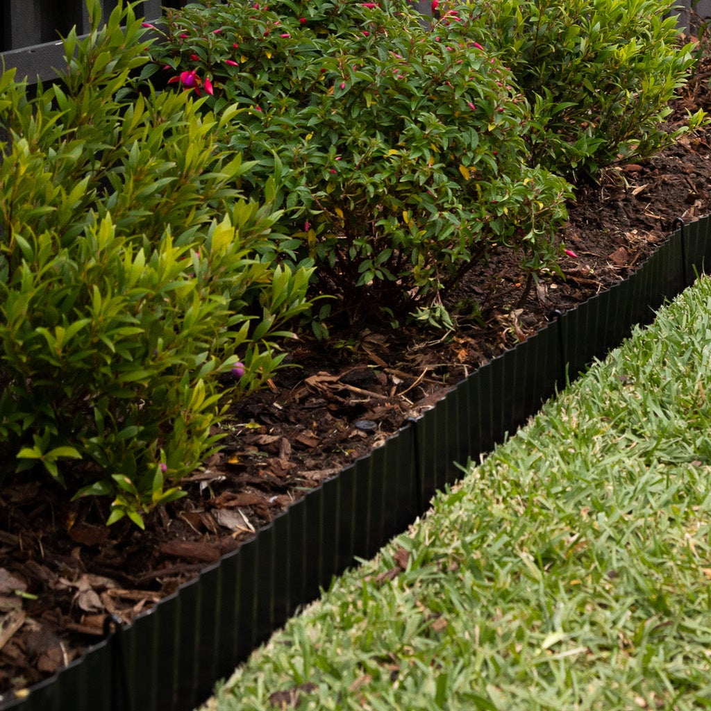Black Corrugated Metal Edging