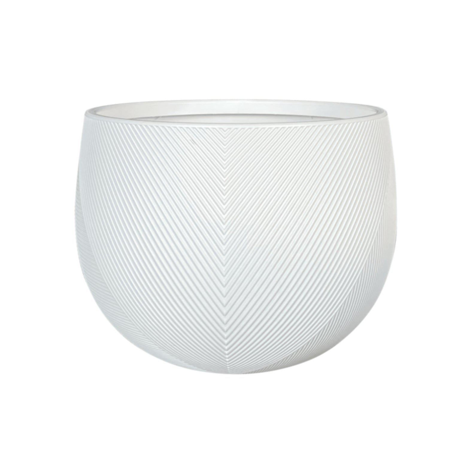 Gavin Belly Pot in White